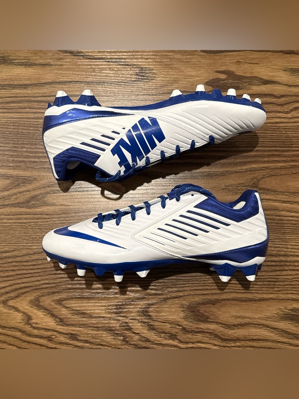 Size 10 Nike Vapor Speed Low TD Football Cleats Blue/White 684837-149 - NEW